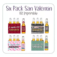 Kit Digital Etiquetas De Cerveza - 4 Modelos San Valentín 