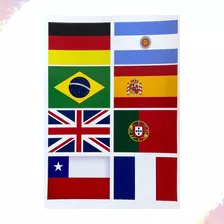 Cartela Adesivos Bandeiras Diversos Países Festa Das Nações