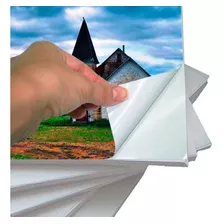 Papel Adesivo A4 Foto Glossy Brilhante Fotográfico 50 Folhas Cor Branco