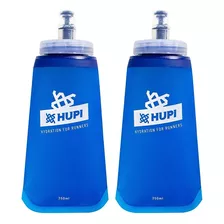 Kit 2 Garrafas Esportiva Hupi Soft Flask 350ml Articulável