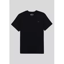 Camiseta Manga Curta Masculina Decote V 000842 Fico Preta