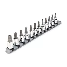 3/8 Inch Drive Tamper-resistant Torx Bit Socket Set, 12...