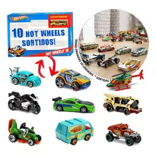 Kit 10 Carrinhos Hot Wheels 1:64 Sortidos - Mattel Original