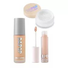 Combo Makeup Dapop Base + Corrector + Polvo Traslucido