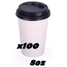 Vaso De Polipapel 8oz Con Tapa (240cc) X 100u.palermo