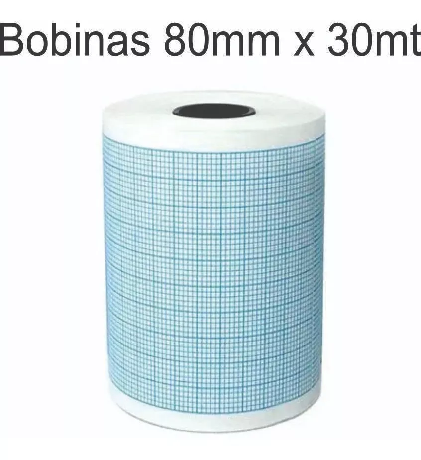 Papel Para Ecg Bobina 80x30 - Kit 20 Unid