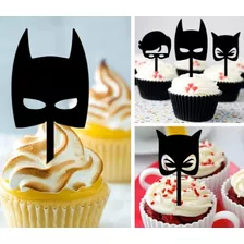Toppers Cupcakes Batman, Robin O Gatubela Plástico