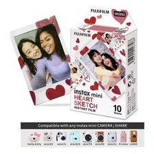 Papel Fotográfico Fujifilm Heart Sketch Instax Film De 10 Fo