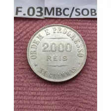 Moeda De Prata República De 2000 Réis De 1911 - Mbc/sob F3