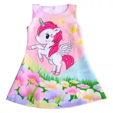 Vestido Para Niña Unicornio - Ig