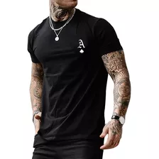 Playera De Hombre Patrón A Manga Corta Deportiva Tenis Top