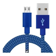 Cable Cargador Amitosai Microusb 1 Metro Mallado De Tela S4