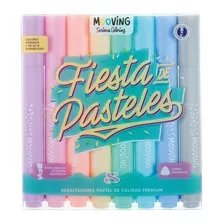 Resaltadores Mooving Pasteles De Calidad Premium 8 Unidades