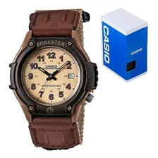 Reloj Casio Forester Ft500 Cafe Extensible Lona - Fechador