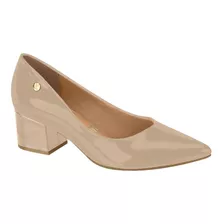 Sapato Vizzano Scarpin Salto Grosso Leve Bico Fino Feminino