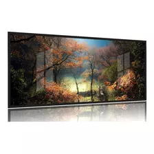 Quadro Decorativo Floresta Mata 130x60 Moldura