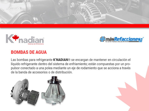 Bomba Agua K-nadian Chrysler Conquest L4 2.6l 87 Al 89 Foto 5