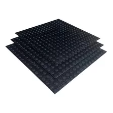 Tapete Piso Borracha Moeda Kit 4 Placas 0,50x0,50m (1m²) Mcd