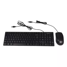 Kit Teclado E Mouse Com Fio Go Tech Lk-201 Preto