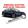 Par De Emblemas Quattro Audi A6/s6 1998-2023 Negro/rojo