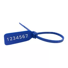 Lacre Malote Numerado Segurança 16 Cm Azul 1.000 Peças