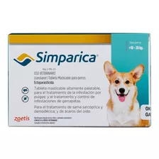 Simparica 40 Mg Para Perro De 10 - 20 Kg 1 Tableta