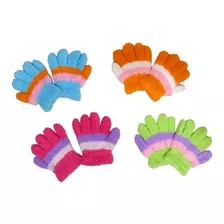 Pack 4 Guantes Invierno Suaves Toalla Sintética Bebes 9-12 M