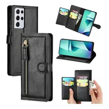 Funda Cuero Para Samsung Protector De Celular Tipo Cartera