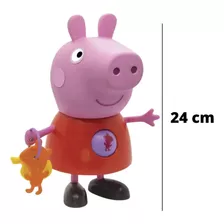 Boneca Peppa Pig Gira Bolinha Original 24 Cm - Elka 