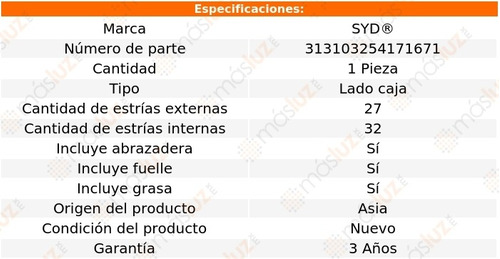 Homocintica Lado Caja 27/32 Chrysler New Yorker 93/97 Syd Foto 2