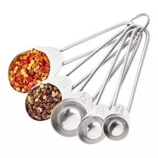 Kit Em Inox De 5 Colheres Medidoras Medidas Cozinha Criativa