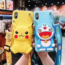 Carcasa Animada Doraemon Llavero Y Colgador iPhone 7/8