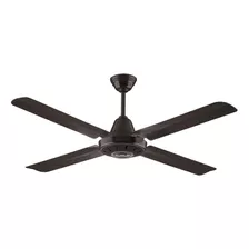 Ventilador De Techo Abon Garden 444 Negro Con 4 Palas De Metal, 115 cm De Diámetro 50hz 220 v