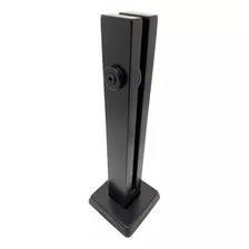 Coluna Torre Inox Preta Fosca 20 Cm Guarda Corpo Vidro