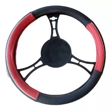 Cubre Volante Negro Rojo Engomado