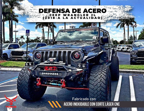 Defensa Bumper De Acero Roca Base Winch Jeep Jl 2018-2024 Foto 7