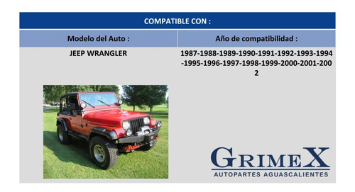 Espejo Jeep Wrangler 1987-1988-1993-1994-1995 S/cont Negro Foto 3