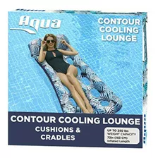 Aqua 18-pocket Inflatable Contour Lounge Color Azul