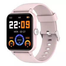 Reloj Inteligente Smartwatch Blackview Modelo R30 De 1.83´ Caja Rosa Malla Rosa Bisel Rosa Diseño De La Malla Lisa