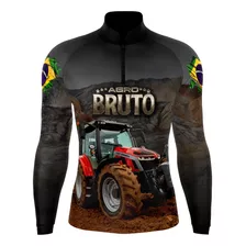 Camisa Camiseta Agro Fazenda Agro Bruto Proteção Uv50+