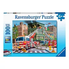 Puzzle Xxl Camión De Bomberos - 100 Piezas