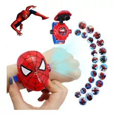 Relógio Infantil Digital Projeta 6 Imagens - Homem Aranha