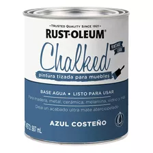 Pintura Esmalte Rust-oleum 0.9 Lt Chalk Azul Costeño Tizada