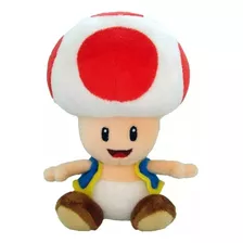 Boneco Pelucia Toad Super Mario Cogumelo Jogo 18cm