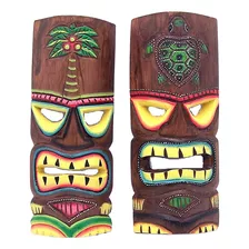 Wowser Máscaras Tiki De Palmera Y Tortuga De Estilo Hawaian