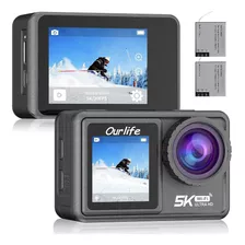 Ourlife Camara De Accion 5k 30fps, Camara Impermeable Ultra