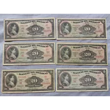 Billetes Antiguos De 20 Pesos De Los Años 1950, 1967 Y 1969