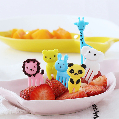 Kit De Mini Garfinhos Infantil De Bichinhos Para Frutas