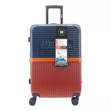 Valija Wilson 28 Wl651740a 4 Ruedas Girat 360° Azul/rojo