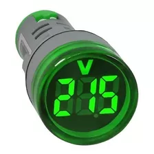 Voltímetro Digital 22mm 80-500vac Verde